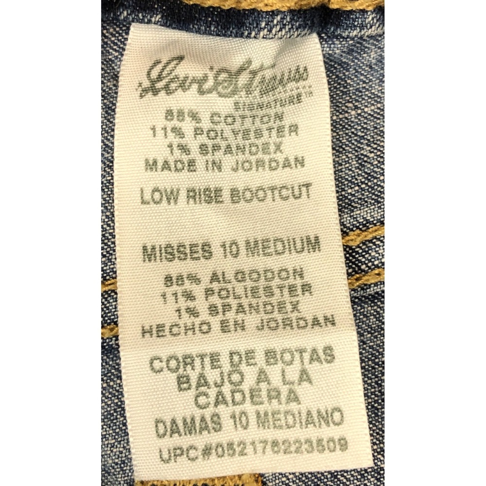 Vintage Levi Strauss Signature Womens Low Rise Bootcut Jeans Stretch Size 10x30 - Picture 4 of 9